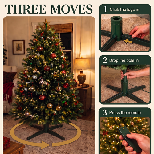 Noelstead 360° Rotating Christmas Tree Stand